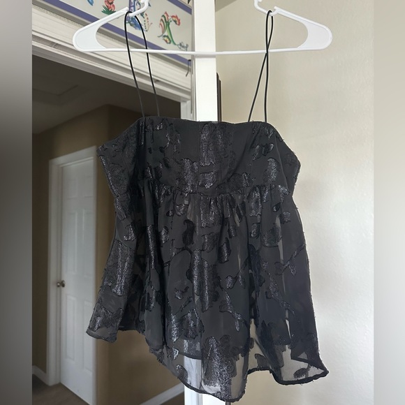 Black Sheer + Sparkly Urban Outfitters Tank - Picture 2 of 6